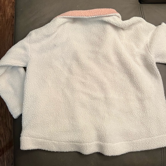 Old Navy White & Pink Sherpa Jacket - Picture 2 of 2